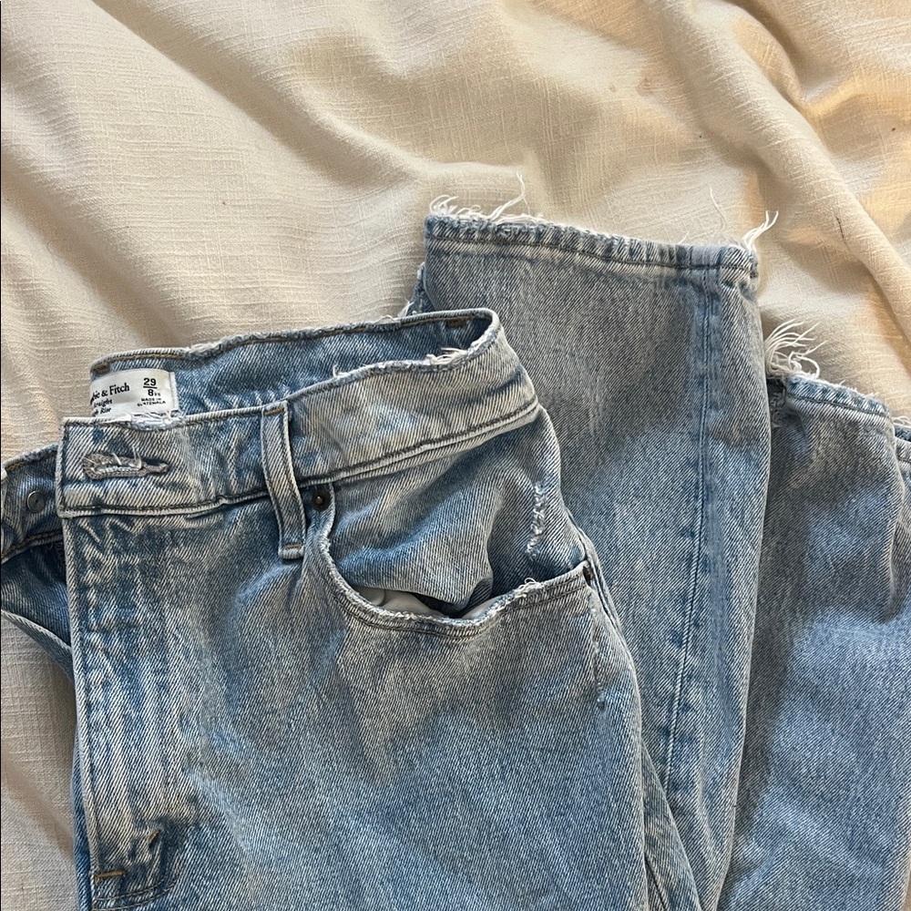 Abercrombie Curve Love Classic Light Blue Denim Jeans